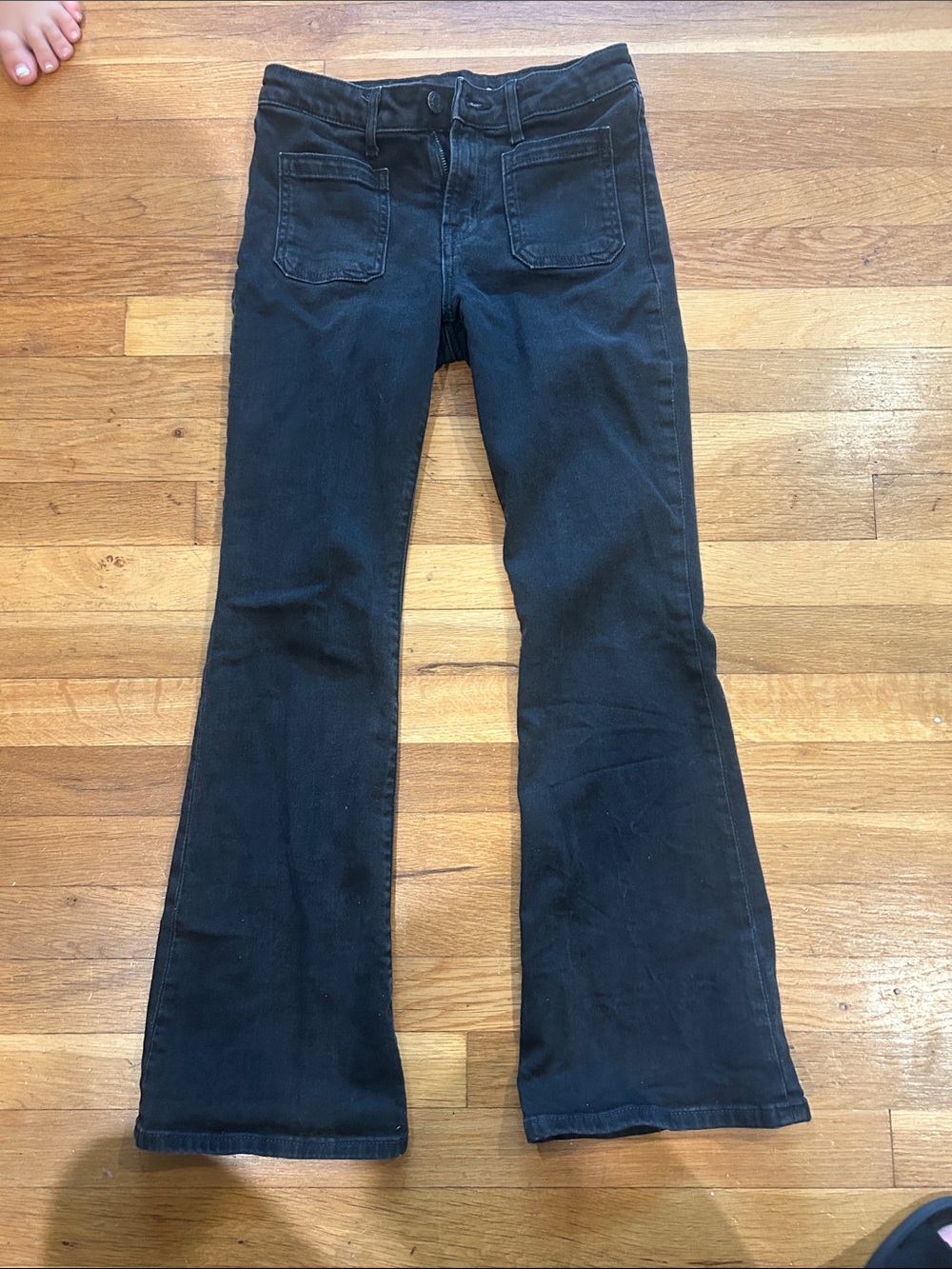 Girls Black Flare Jeans